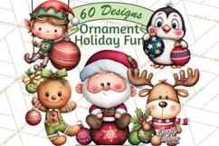 Christmas Characters on Ornaments PNG Clipart Product Image 1