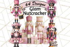 Pink and Black Glam Nutcracker Clipart PNG Product Image 1
