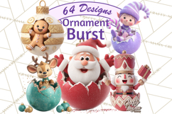 Christmas Ornament Clipart PNG Cute Holiday Illustrations Product Image 1
