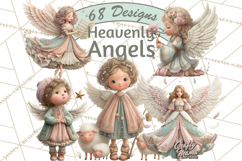 Heavenly Angel Clipart and Clip Art for Christian Christmas Product Image 1