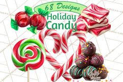 Christmas Candy Clipart PNG, Realistic Holiday Treats Product Image 1