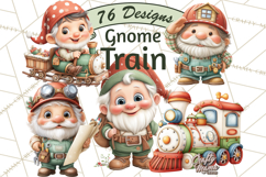 Gnome Train Clipart Holiday Express Clip Art Christmas Product Image 1