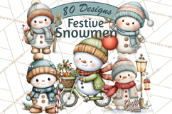 Christmas Snowman Clipart PNG Winter Holiday Characters Pnga Product Image 1