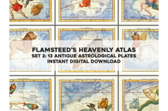 13 Vintage Heavenly Atlas Astrology Plates Image Bundle 2 Product Image 1