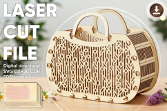 Easter basket - laser cut files, Glowforge pattern, vector Product Image 1