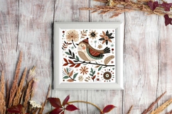 Clip Art or Clipart: Folk Art Autumn Birds Product Image 3