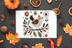 Clip Art or Clipart: Folk Art Autumn Birds Product Image 4