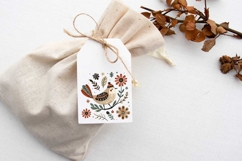 Clip Art or Clipart: Folk Art Autumn Birds Product Image 6