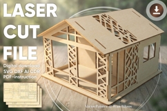 Forest dollhouse - laser cutting file, Glowforge pattern Product Image 1