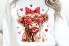 Highland Cow png, Valentine Day Coquette Png Product Image 5