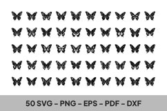 Butterfly silhouette SVG PNG bundle Product Image 1