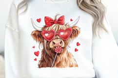 Highland Cow png, Valentine Day Coquette Png Product Image 2