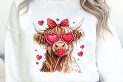 Highland Cow png, Valentine Day Coquette Png Product Image 3