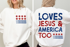 Loves Jesus and America Too PNG, Christian Png, 4th of July Product Image 1