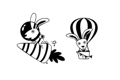 Funny Bunny Dingbats Product Image 6