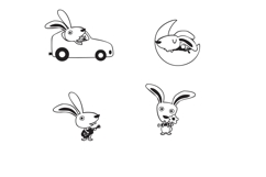 Funny Bunny Dingbats Product Image 5