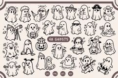 Cute Ghost SVG Bundle, Halloween Clipart, Funny Ghost PNG Product Image 1
