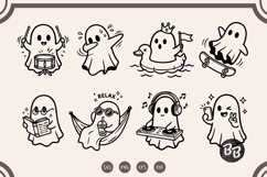 Cute Ghost SVG Bundle, Halloween Clipart, Funny Ghost PNG Product Image 3