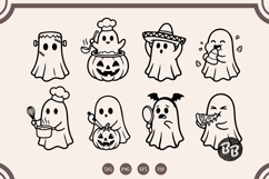 Cute Ghost SVG Bundle, Halloween Clipart, Funny Ghost PNG Product Image 5