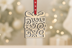 SVG Laser Christmas Tree Ornament Holiday Gift Winter Decor Product Image 2