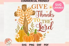 Give Thanks To The Lord svg sublimation,Christian Fall svg 2 Product Image 1