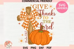 Give Thanks To The Lord svg sublimation,Christian Fall svg Product Image 1