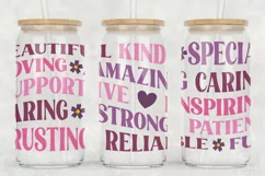 Mother's Day Libbey Glass Wrap | Mother's Day Word Cloud SVG Product Image 2