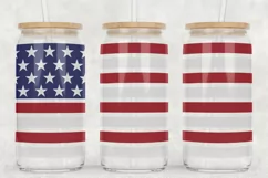Fourth of July Libbey Glass Wrap | American Flag Glass SVG Product Image 2