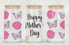 Mother's Day Glass Can Wrap | Happy Mother's Day SVG Product Image 2