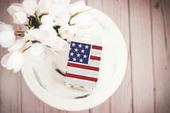 Fourth of July Libbey Glass Wrap | American Flag Glass SVG Product Image 3