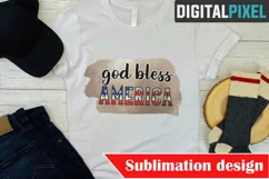 God Bless America Sublimation, American Png, 4th Of July PNG Product Image 1