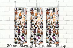 Halloween Tumbler Wrap, Sublimation, Gnome Tumbler Wrap Product Image 1