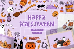 45 HALLOWEEN DOODLES | EPS PNG JPG Product Image 1