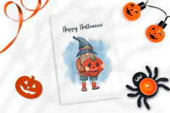 Autumn Gnomes Watercolor Clipart PNG Product Image 8