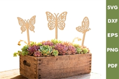 Plant Stakes Decoration |Garden Topper Laser cut SVG, Cricut Product Image 1