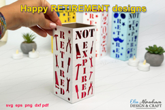Retirement Lantern Svg Papercut Lightbox Retired Not Expired Product Image 2