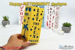 Happy Retirement Lantern Svg| Paper cut Centerpiece lightbox Product Image 1