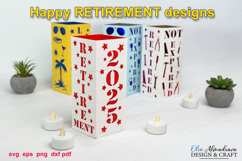Retirement Lantern Svg| 3D Paper cut Centerpieces lightbox Product Image 2