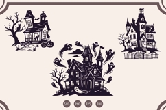 Halloween Haunted House SVG Bundle, Spooky Mansion PNG Product Image 5