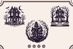 Halloween Haunted House SVG Bundle, Spooky Mansion PNG Product Image 6