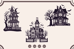 Halloween Haunted House SVG Bundle, Spooky Mansion PNG Product Image 7