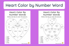 Heart Color By Number Word Product Image 1