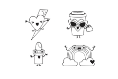 Heartbeat Gang Dingbats Product Image 5