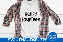 14th Birthday Svg, Hello Fourteen Svg, Fourteen Birthday Svg Product Image 2