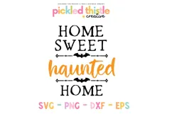 Haunted Home Halloween Decor SVG - Fall Welcome Sign - Digital Download