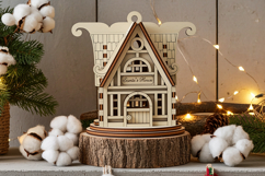 Santa Workshop Ornament - Laser Cut File, SVG House Plan Product Image 2