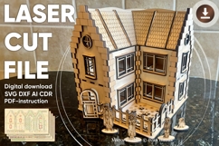 Charming Garden Cottage Laser Cut Dollhouse SVG Product Image 1