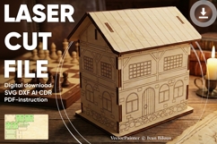Medieval House of the Castle - SVG laser cut file, Glowforge Product Image 1
