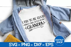 I Try To Be Good But I Take After Grandpa Svg, New Grandpa Product Image 2