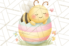 Baby Insects in Easter Eggs, Cute Spring Bug Clipart Png Product Image 3